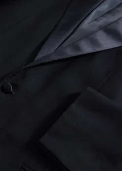 All Year Wool Tuxedo with Satin Notch Lapel