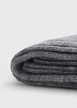 Cashmere Ribbed Crew Sock