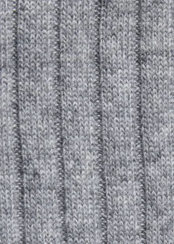 Cashmere Ribbed Crew Sock