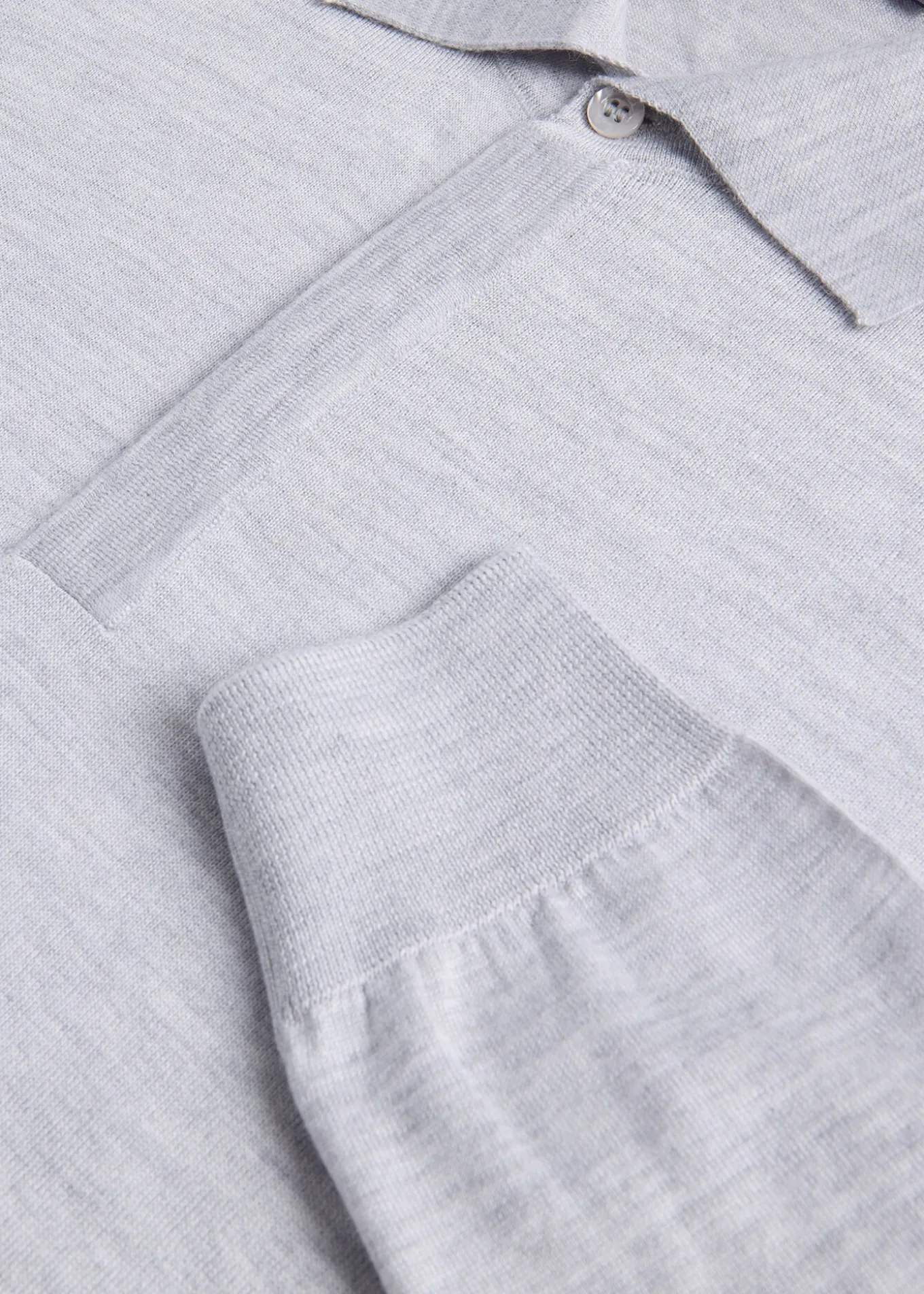 Cashmere & Silk Long Sleeve Polo