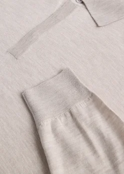 Cashmere & Silk Long Sleeve Polo