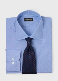 Classic Spread Collar Check Dress Shirt