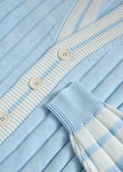 Cotton Cable Knit Tennis Cardigan