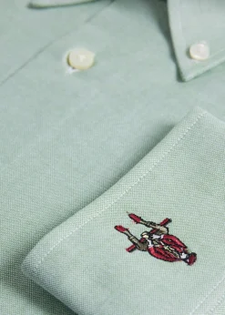 Cotton Oxford Logo Sport Shirt