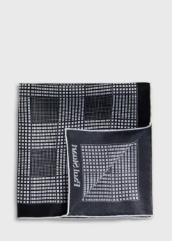 Glen Plaid Silk Pocket Square