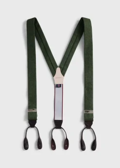 Leather Trim Suspenders