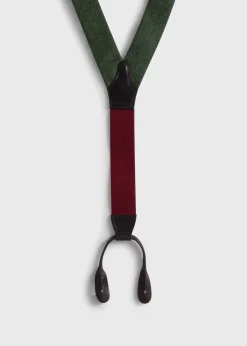 Leather Trim Suspenders