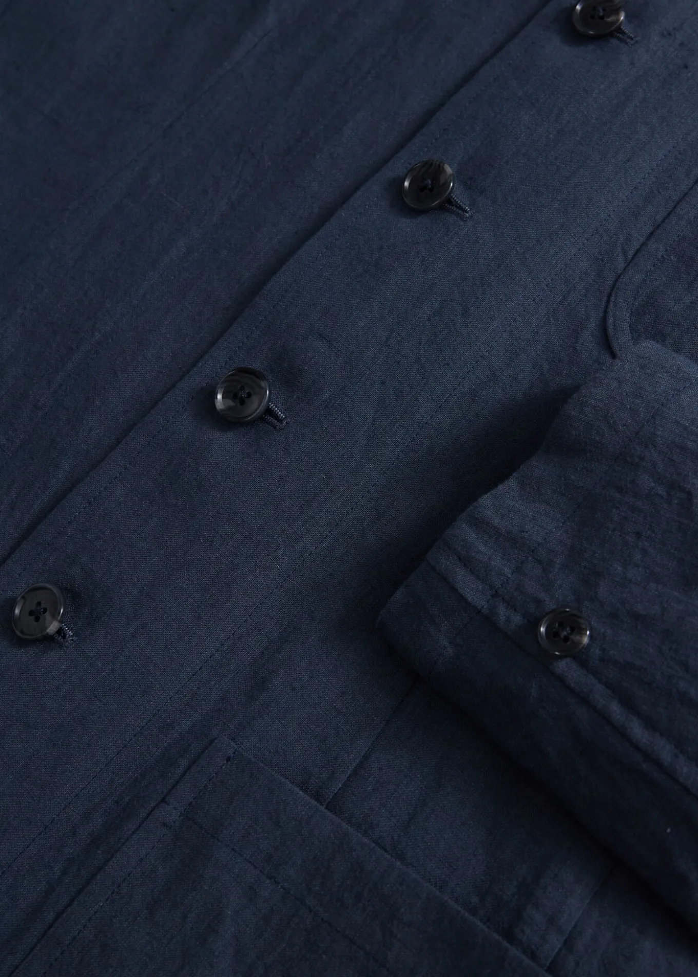 Linen Stand Collar Jacket