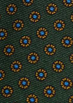Micro Medallion Printed Silk Tie
