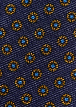 Micro Medallion Printed Silk Tie