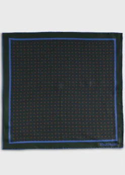 Micro Medallion Print Pocket Square