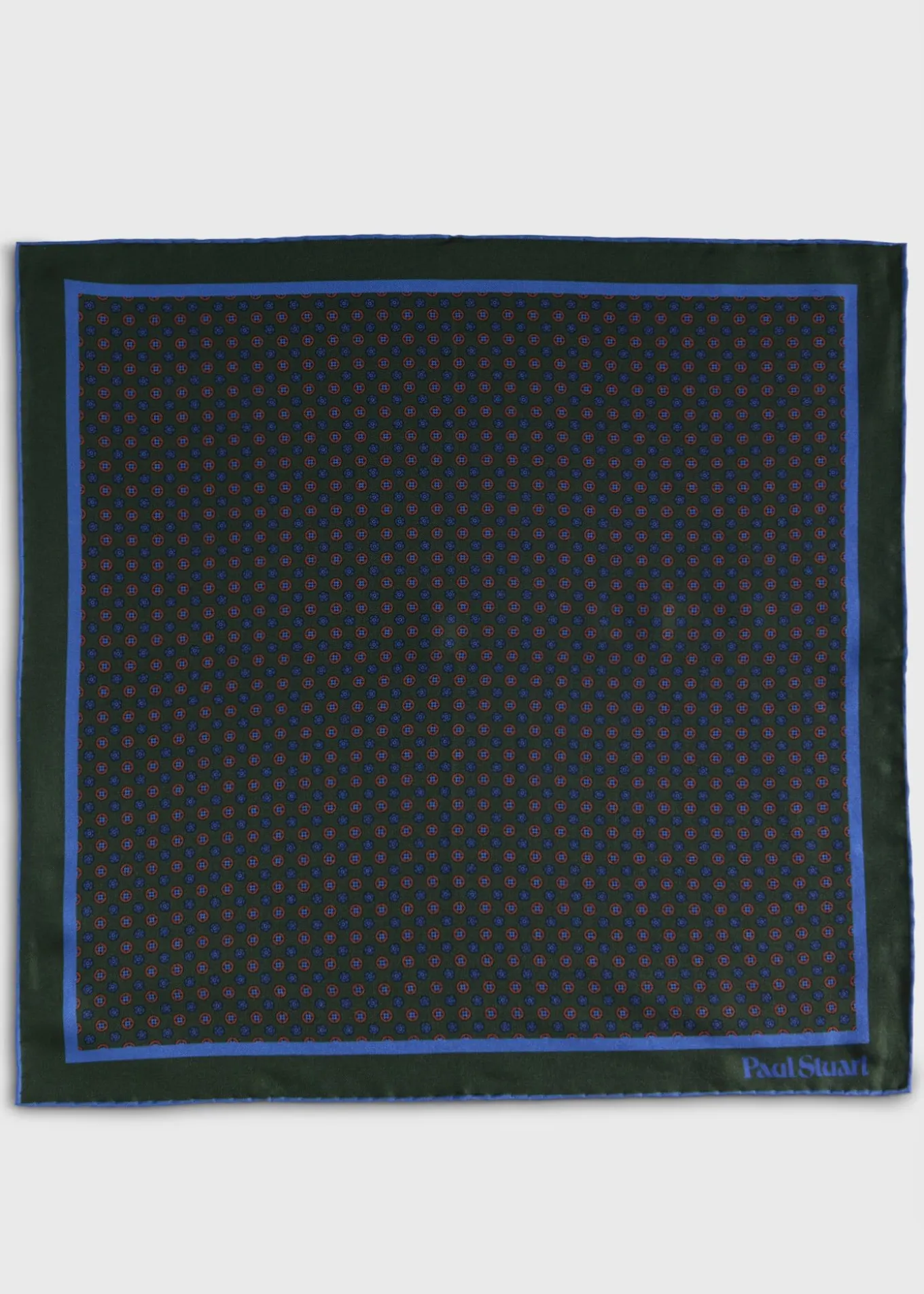 Micro Medallion Print Pocket Square