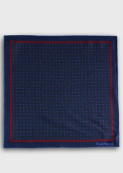 Micro Medallion Print Pocket Square