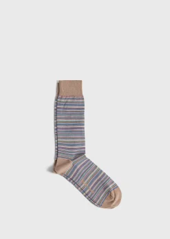 Multi Color Stripe Sock