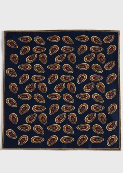 Printed Silk Deco Pocket Square