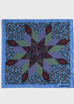 Printed Silk Floral Paisley Pocket Square
