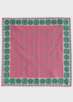 Printed Silk Geometric Pocket Square
