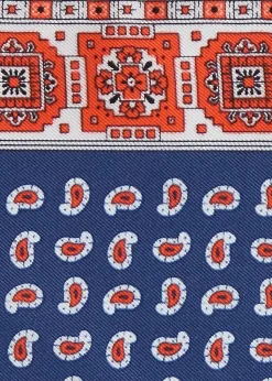 Printed Silk Geometric Pocket Square
