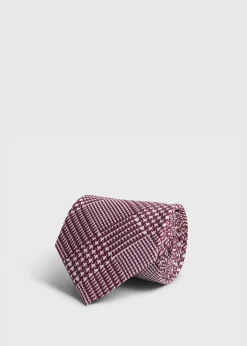 Printed Silk Glenn Plaid Tie