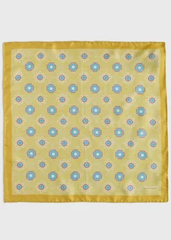 Printed Silk Medallion Pocket Square