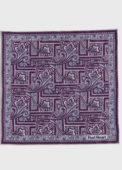 Printed Silk Paisley Pocket Square