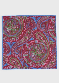Printed Silk Paisley Pocket Square