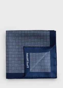 Printed Silk Parquet Pocket Square
