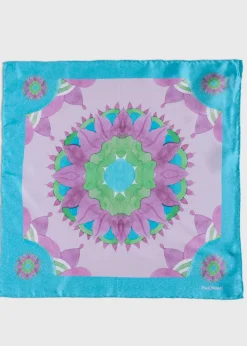 Printed Silk Sunburst Pocket Square