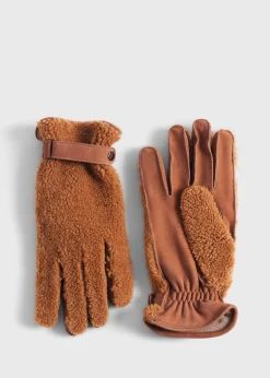 Shearling and Leather Gloves