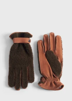 Shearling and Leather Gloves