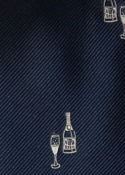 Silk Champagne Print Tie