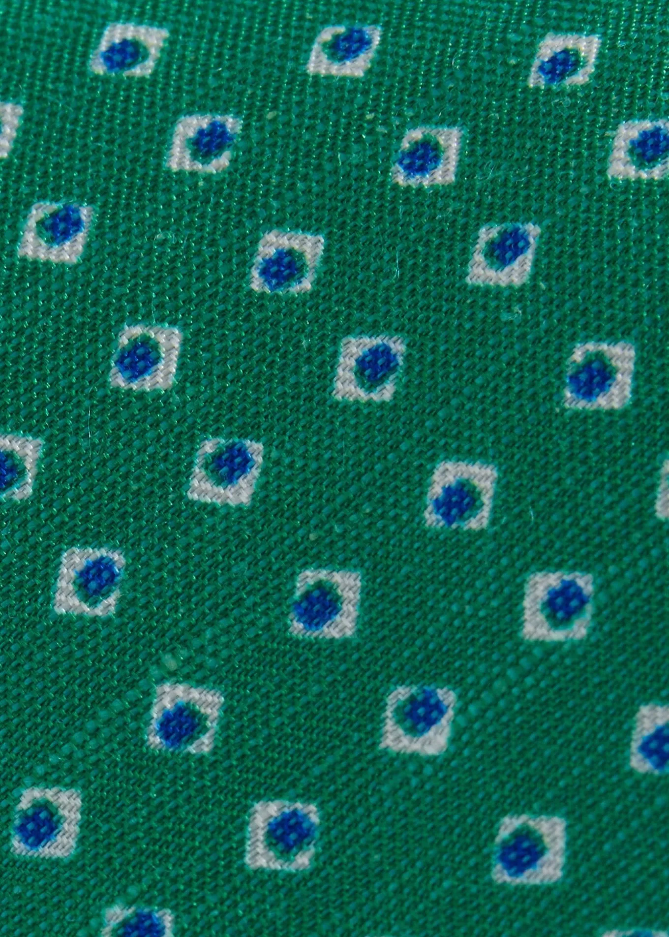 Silk Diamond Medallion Print Tie