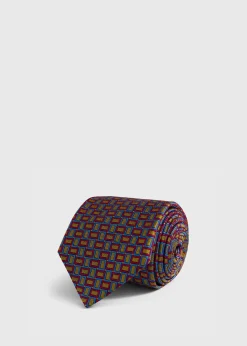 Silk Diamond Trellis Motif Tie