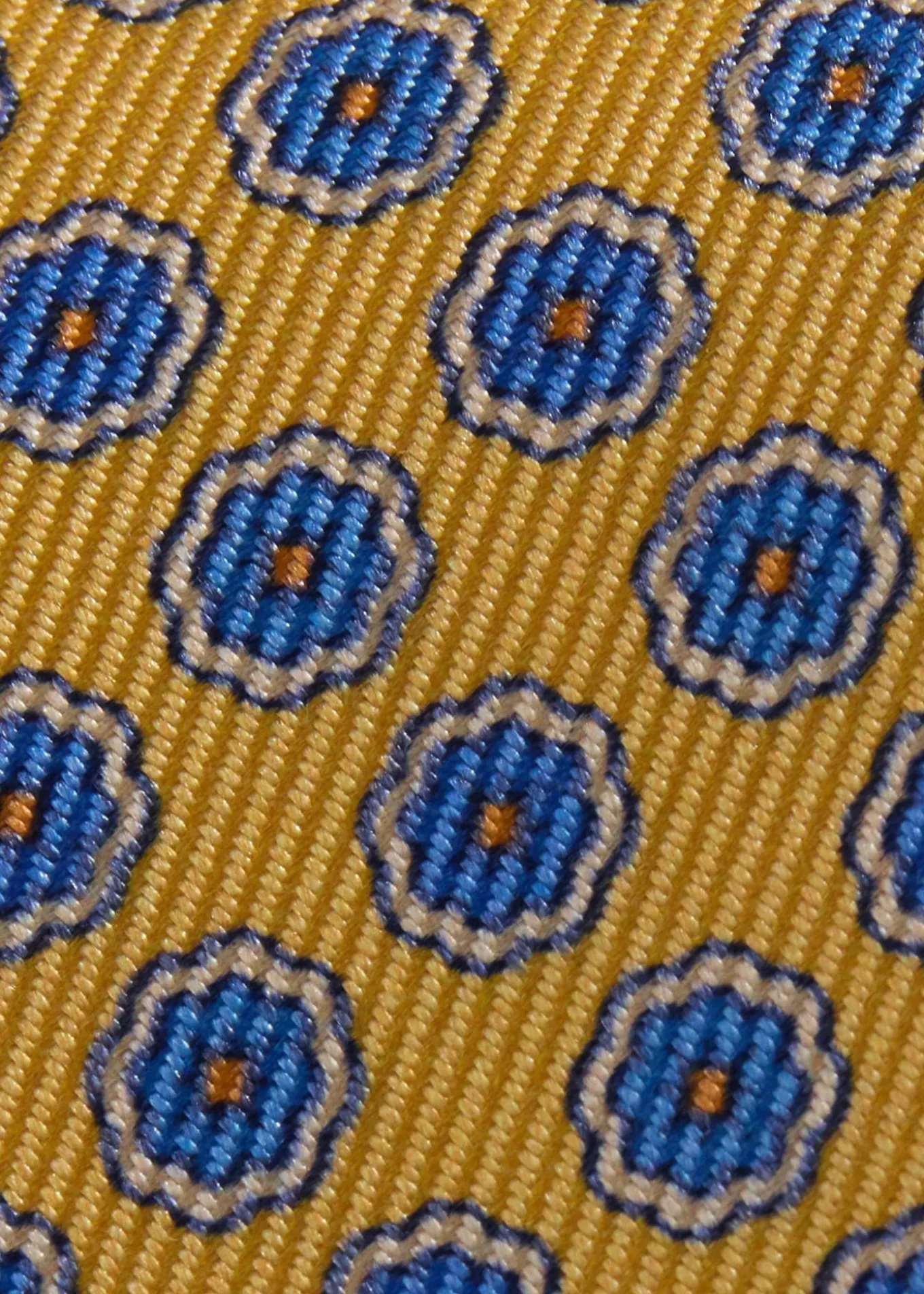 Silk Geometric Rosette Medallion Tie