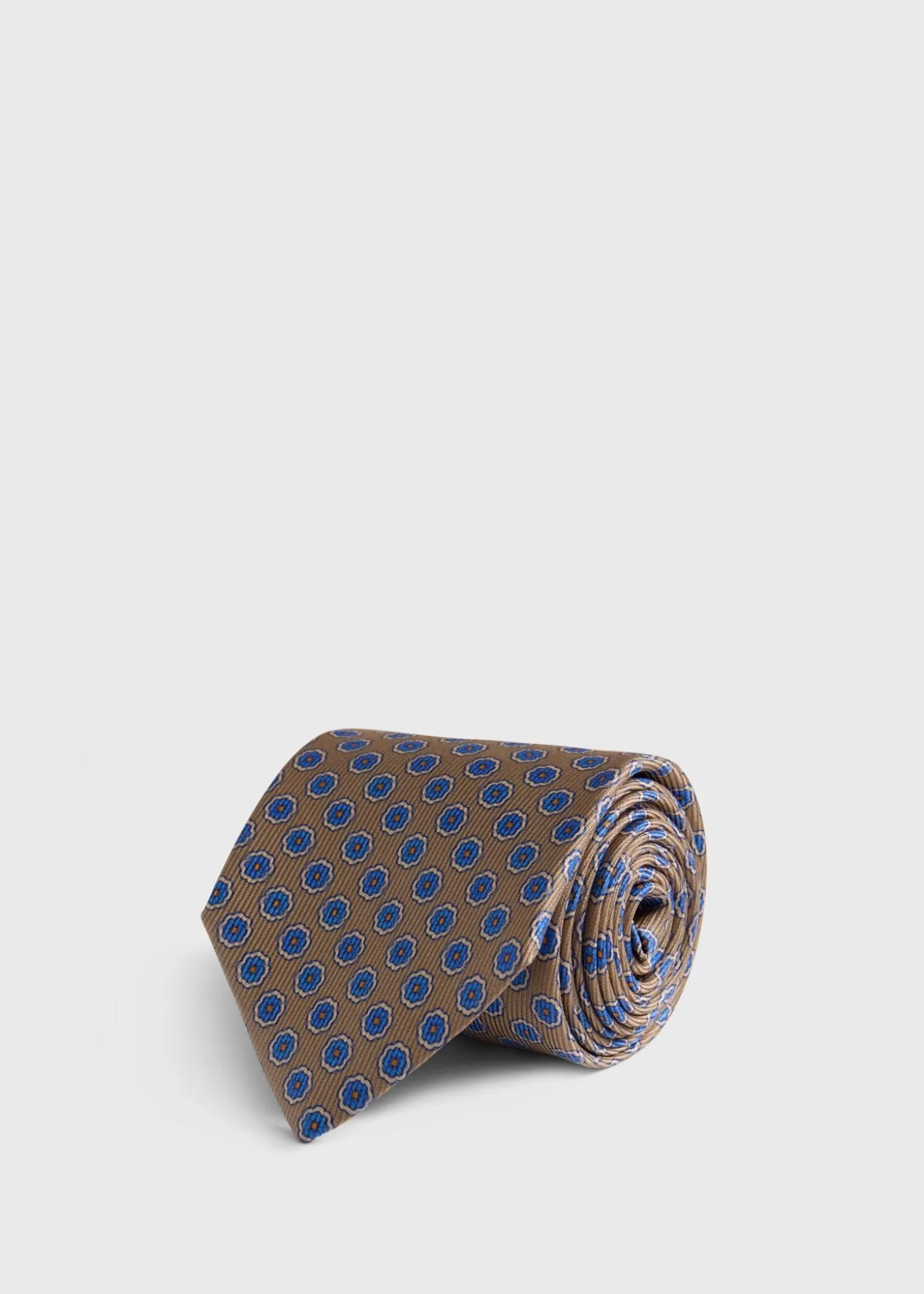 Silk Geometric Rosette Medallion Tie