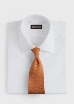 Silk Micro Daisy Print Tie