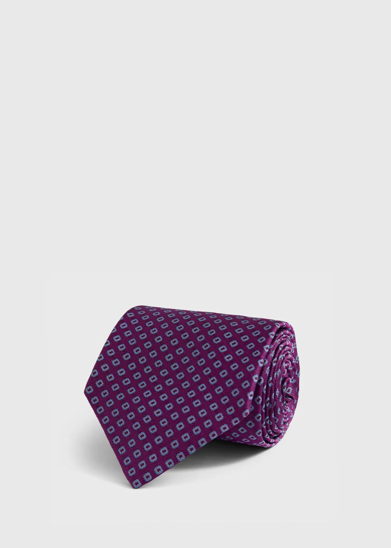 Silk Micro Square Print Tie