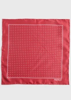 Silk Twill Dot Print Pocket Square