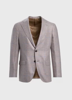 Silk Windowpane Summer Jacket