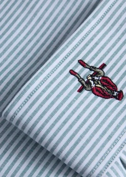 Stripe Oxford Logo Sport Shirt