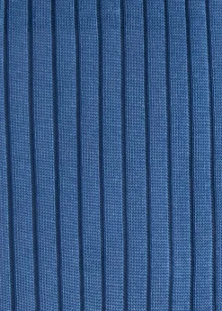 Two-Tone Ribbed Crew Sock