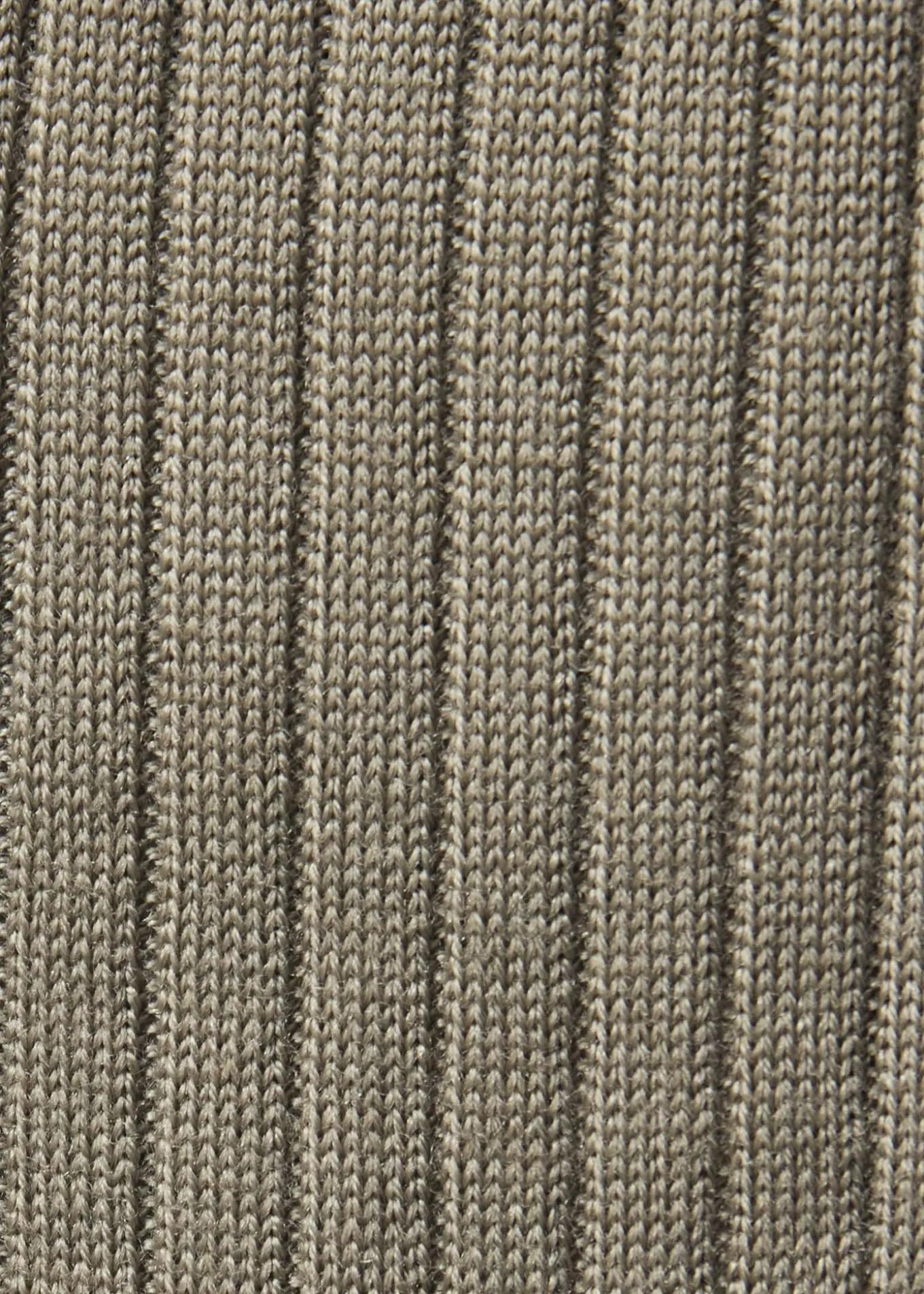 Wool Ribbed Sock with Contrast Trim