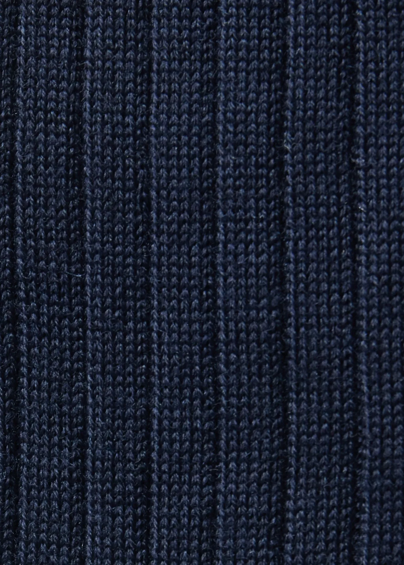 Wool Ribbed Sock with Contrast Trim